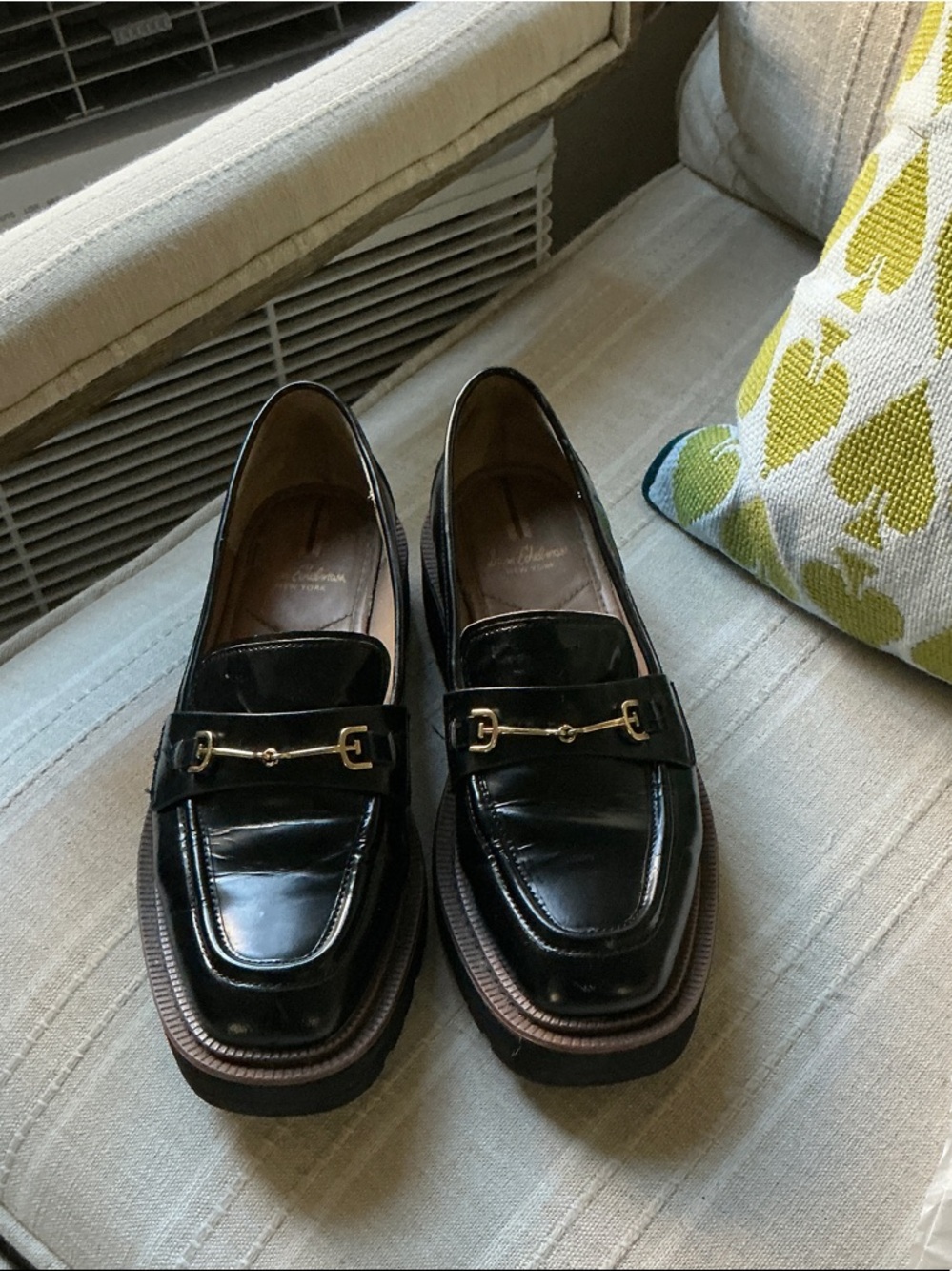 Sam Edelman Black Leather Loafers Size 8